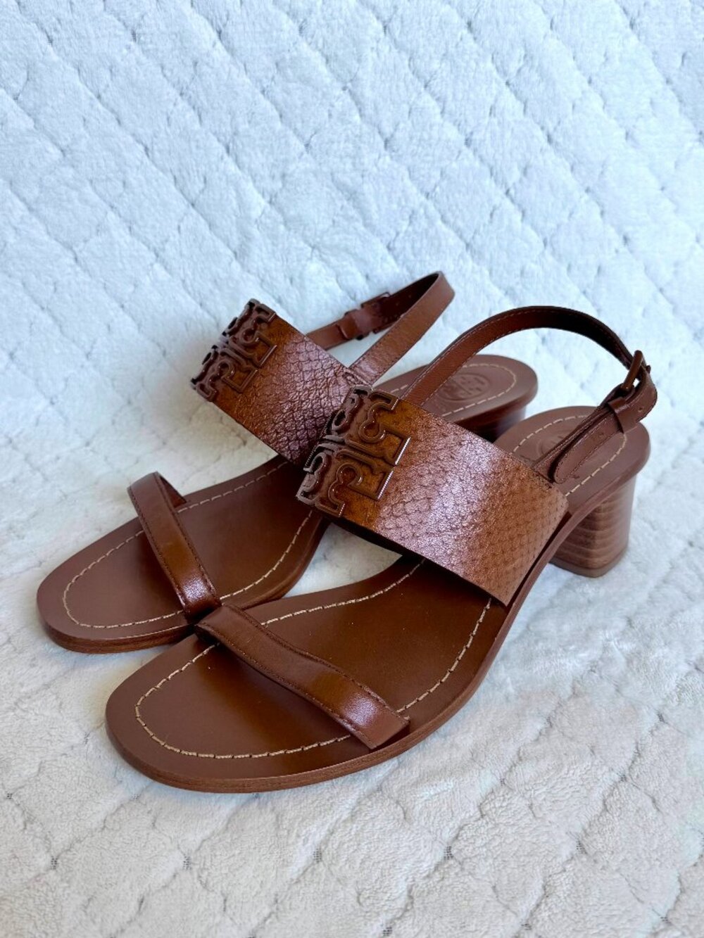 Tory Burch Brown Leather Slingback Sandal NWOT